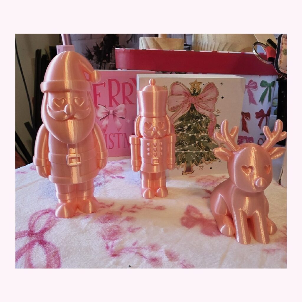 Santa, Nutcracker and Reindeer Trio